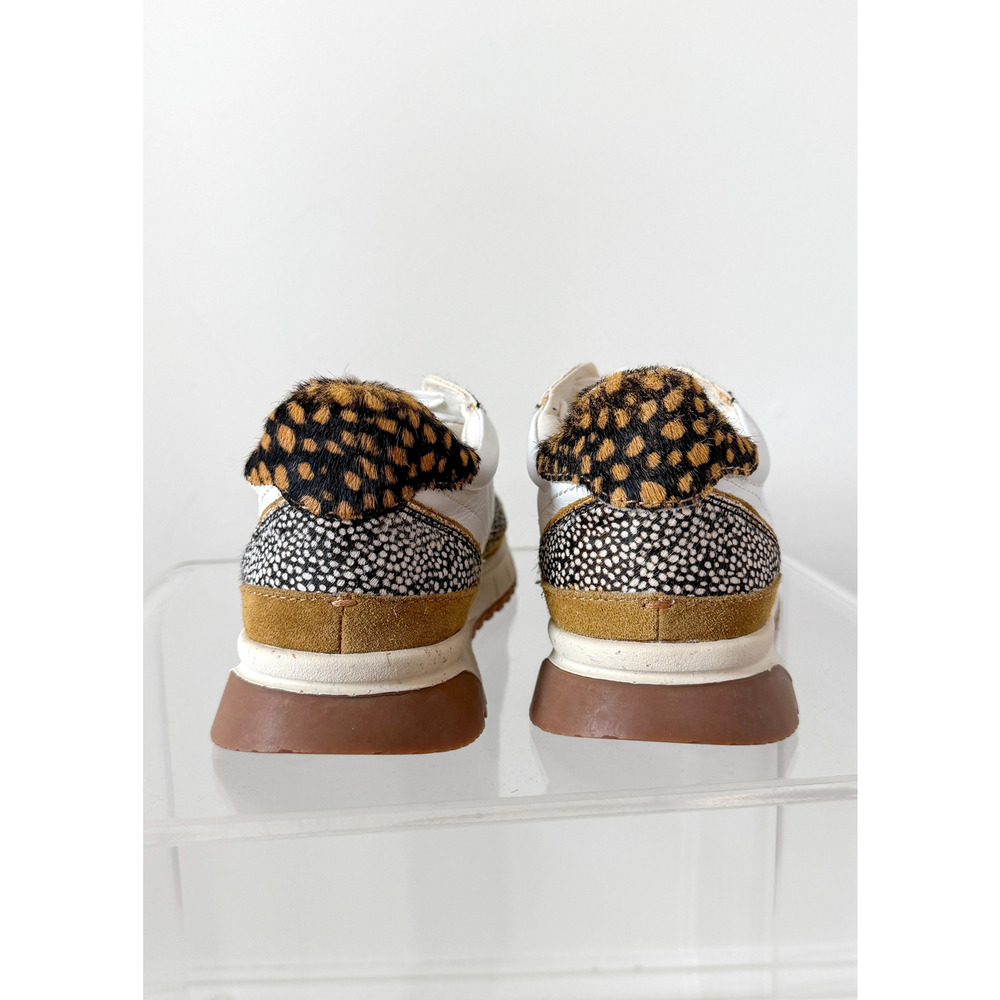 NEW Madewell Kickoff Trainer Sneakers in Spotted Calf Olive Grrove Multi 7.5 - Picture 10 of 11